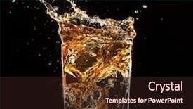  Presentation with whiskey - Cool new PPT theme with alcohol - isolated shot of whiskey backdrop and a wine colored foreground