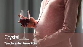  Presentation with alcohol - Beautiful PPT layouts featuring alcohol - pregnant woman with glass backdrop and a tawny brown colored foreground
