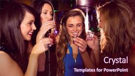  Presentation with alcohol - Amazing presentation theme having alcohol - pretty friends drinking shots together backdrop and a wine colored foreground