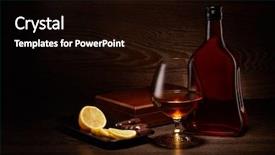  Presentation with bottle - PPT theme featuring alcohol - still life with bottle background and a black colored foreground