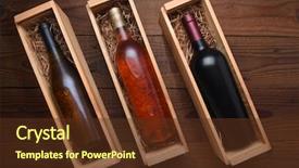  Presentation with blush - Slides having alcohol - three wine boxes blush cabernet background and a tawny brown colored foreground