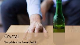  Presentation with alcohol abuse - Theme having alcohol abuse drunk driving background and a coral colored foreground