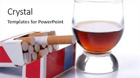  Presentation with alcohol addiction - Colorful PPT theme enhanced with alcohol addiction - color photo of a glass backdrop and a white colored foreground