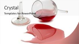  Presentation with broken glass - PPT theme enhanced with alcohol addiction - color photo of broken glass background and a white colored foreground