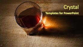 Presentation with whisky - Beautiful presentation theme featuring alcohol addiction - glass from whisky backdrop and a tawny brown colored foreground