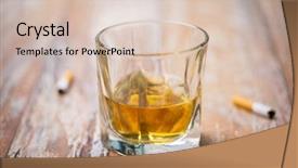  Presentation with alcohol addiction - Presentation theme enhanced with alcohol addiction and alcoholism concept background and a lemonade colored foreground
