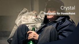  Presentation with alcohol addiction - Cool new PPT theme with alcohol-addiction backdrop and a tawny brown colored foreground