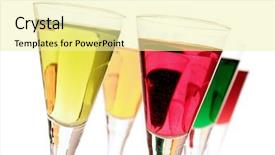  Presentation with shots - Cool new presentation theme with alcohol anti - mixed shots backdrop and a blonde colored foreground