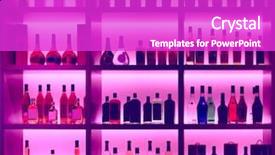  Presentation with alcohol prohibition - Presentation theme consisting of alcohol bottles in a bar background and a purple colored foreground