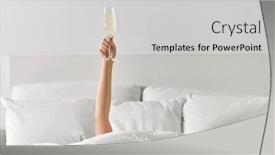  Presentation with alcohol - Cool new slide deck with alcohol-celebration-and-morning-concept backdrop and a light gray colored foreground