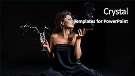  Presentation with black women - Cool new PPT layouts with alcohol cigarettes - glamour women with champagne backdrop and a black colored foreground