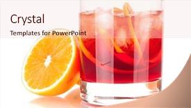  Presentation with alcohol white - Slide deck with alcohol cocktail collection - negroni background and a  colored foreground