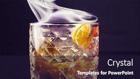  Presentation with alcohol - PPT theme featuring alcohol-cocktail-with-beautiful-smoke background and a  colored foreground