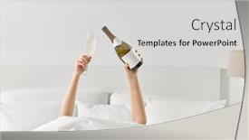  Presentation with alcohol - Amazing presentation design having alcohol-comfort-and-morning-concept backdrop and a light gray colored foreground