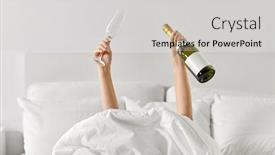  Presentation with alcohol - Audience pleasing slide deck consisting of alcohol-comfort-and-morning-concept backdrop and a light gray colored foreground