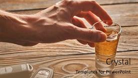  Presentation with tequila - Slide set featuring alcohol drink and car key background and a coral colored foreground