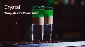 Presentation with alcohol - Presentation theme consisting of alcohol drink on bar cocktail background and a wine colored foreground