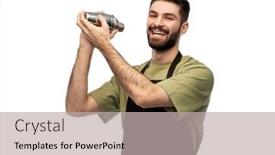  Presentation with alcohol white - Cool new PPT theme with alcohol-drinks-people-and-job backdrop and a light gray colored foreground