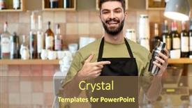  Presentation with alcohol - Beautiful slide deck featuring alcohol-drinks-people-and-job backdrop and a tawny brown colored foreground