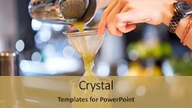  Presentation with alcohol energy drinks - Beautiful slides featuring alcohol drinks people and luxury backdrop and a yellow colored foreground