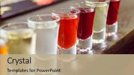  Presentation with alcohol energy drinks - PPT layouts consisting of alcohol drinks background and a coral colored foreground