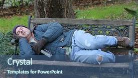  Presentation with drugs alcohol - PPT layouts with alcohol drugs - full view of a homeless background and a ocean colored foreground