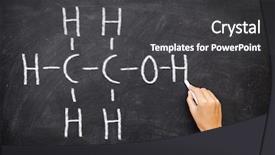  Presentation with alcohol chemistry - Colorful presentation theme enhanced with alcohol ethanol on blackboard backdrop and a dark gray colored foreground