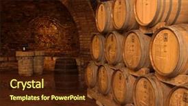  Presentation with barrels - Beautiful presentation theme featuring man on road with model of the plane backdrop and a tawny brown colored foreground