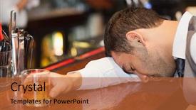  Presentation with classy - Colorful PPT theme enhanced with alcohol free - drunk businessman lying backdrop and a red colored foreground