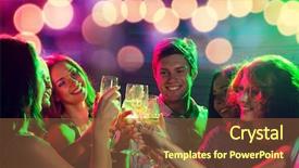  Presentation with celebration - Presentation enhanced with alcohol free - party holidays celebration nightlife background and a tawny brown colored foreground