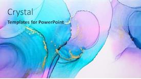  Presentation with abstract alcohol - Presentation theme with alcohol-ink-colors-translucent-abstract background and a arctic colored foreground