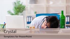  Presentation with doctor office - Slide set having alcohol medical - young male doctor drinking background and a mint green colored foreground