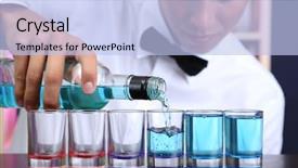  Presentation with liquor - Presentation design consisting of alcohol party - bartender is pouring liquor background and a  colored foreground