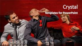  Presentation with night club - Theme with alcohol party - men drinking shots in night background and a tawny brown colored foreground