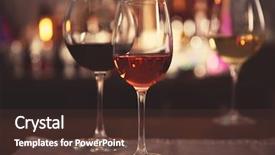  Presentation with alcohol - Amazing theme having alcohol party - two glasses with tasty wine backdrop and a tawny brown colored foreground