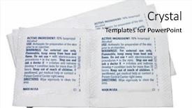  Presentation with alcohol - Audience pleasing presentation theme consisting of alcohol prep pads backdrop and a white colored foreground