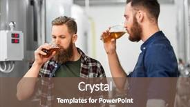  Presentation with craft beer - Audience pleasing presentation theme consisting of alcohol production manufacture business backdrop and a tawny brown colored foreground