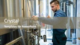  Presentation with fatherhood and working - Audience pleasing theme consisting of alcohol science - attentive brewer working at brewery backdrop and a gray colored foreground