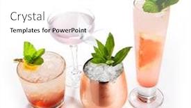  Presentation with mint pink - Theme having alcohol-strong-drinks-side-view background and a white colored foreground