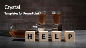 Presentation with alcoholism - Audience pleasing theme consisting of alcohol treatments - strong drink and cubes backdrop and a  colored foreground