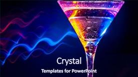  Presentation with alcohol - Cool new PPT theme with alcohol y bebidas - colourful coctail on the black backdrop and a navy blue colored foreground