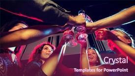  Presentation with celebration - Slide deck with alcohol y bebidas - party holidays celebration nightlife background and a violet colored foreground