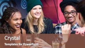  Presentation with multi ethnic group - Colorful theme enhanced with alcohol youth - group of multi ethnic friends backdrop and a  colored foreground
