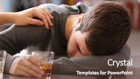  Presentation with alcoholic beverage - Cool new presentation theme with alcoholic beverage in bar don backdrop and a tawny brown colored foreground