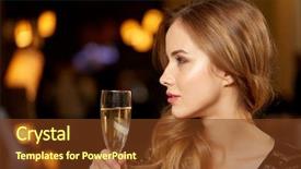  Presentation with night club - Amazing theme having woman with glass of non backdrop and a tawny brown colored foreground