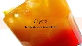  Presentation with bitter - Slide set enhanced with alcoholic cocktail made from campari bitter and orange juice background and a gold colored foreground