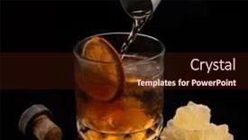  Presentation with old fashioned - PPT theme enhanced with alcoholic-cocktail-old-fashioned-cocktail background and a wine colored foreground