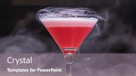  Presentation with alcoholic - PPT theme featuring alcoholic-cocktail-on-wooden-board background and a gray colored foreground