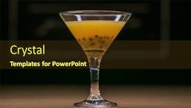  Presentation with fruit cocktail - Slide deck with alcoholic-cocktail-with-passion-fruit background and a tawny brown colored foreground