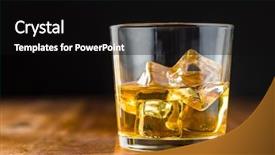  Presentation with alcoholic - Beautiful PPT layouts featuring alcoholic drink with ice cubes backdrop and a black colored foreground